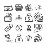 plantilla de icono de dinero. ilustración vectorial de acciones. vector