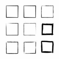 Frame icon template. Squares grunge icon set. Stock vector. vector