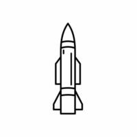 Illustration template of rocket icon in outer space. Stock vector. vector