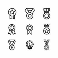 Medal icon template. Stock vector illustration.