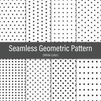 Elegant White Seamless Geometric Pattern Set vector