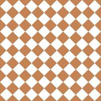 Brown And White Seamless Diagonal Checkered And Squares Pattern vector
