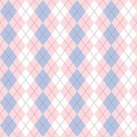 patrón de argyle transparente pastel rosa y azul vector