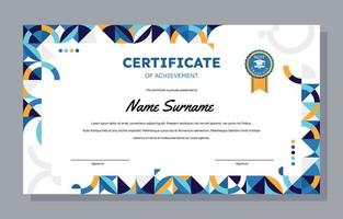 Modern Geometric Certificate Template vector