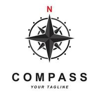 compass logo vector with slogan template