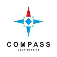 compass logo vector with slogan template