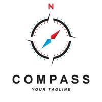 compass logo vector with slogan template