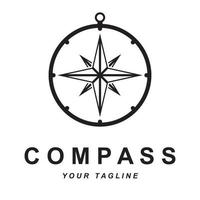 compass logo vector with slogan template