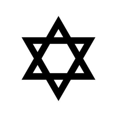 The Star of David is a generally recognized symbol of both Jewish identity and Judaism. Vector Illustration