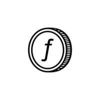 Aruba Currency Symbol, Aruban Florin Icon, AWG Sign. Vector Illustration