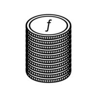 símbolo de moneda de aruba, icono de florín de aruba, signo de awg. ilustración vectorial vector