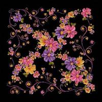 bufanda floral, bufanda abstracta, diseño abstracto pintado digital, textura colorida. arte fractal. diseño textil abstracto. diseño textil foto