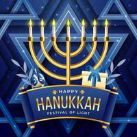 feliz concepto de hanukkah vector