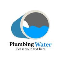 plumbing water logo design template illsutration. there are plumbing water. this is good for business, house, factory, industrial etc vector