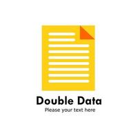 Double data logo design template illustration. There are two file vector