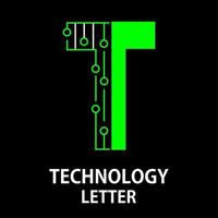 Ilustración de plantilla de diseño de logotipo de letra de tecnología. esto es bueno para la tecnología, la ciencia, la informática, etc. esta es la letra t vector