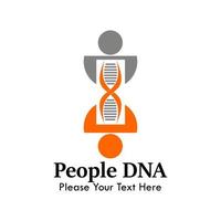 People DNA helix vector logo template.