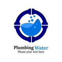 plumbing water logo design template illsutration. there are plumbing water. this is good for business, house, factory, industrial etc vector