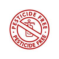 Pesticide free logo design template illustration. this is suitable product label vector