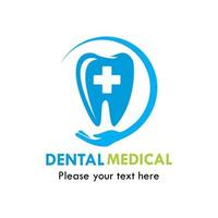 Dental medical logo design template illustration. there are symbol medical and dental vector