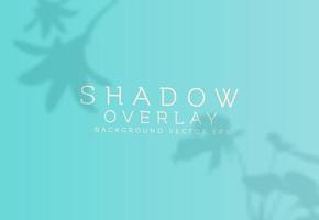 Background shadow overlay with shadows of flower plants vector