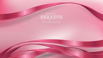 Luxury abstract background with ribbon concept in magenta color vector