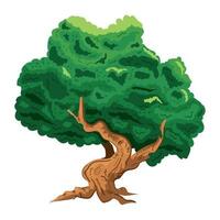 icono de árbol plano vector