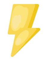 golden lightning icon vector