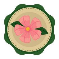 flower round icon vector