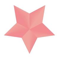 icono de decoración de estrella rosa vector