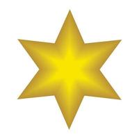 icono de decoración de estrella dorada vector