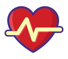 medical heartbeat icon vector