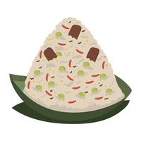 comida tradicional zongzi vector