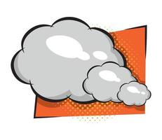 arte pop de semitono de nubes vector