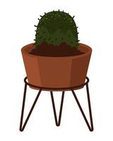 icono de cactus de planta de interior vector