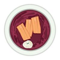 bacon in the soup vector