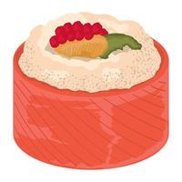 sushi with salmon vector