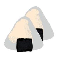 onigiri triangulos de arroz vector