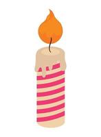 candle birthday icon vector