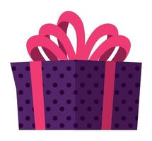 caja de regalo con lazo de cumpleaños vector