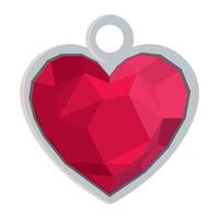 heart gem icon vector