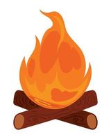 burning bonfire icon vector