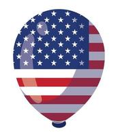 balloon with US flag vector