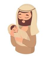 joseph and baby jesus vector