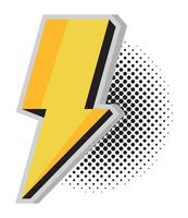 lightning pop art vector