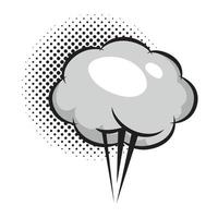 cloud bubble pop art style vector