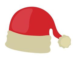 sombrero de santa navidad dibujado a mano vector