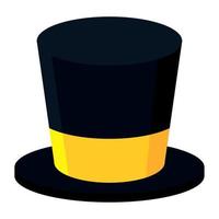 top hat icon vector