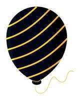 striped party balloon vector