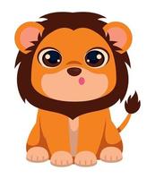 lion cute animal vector